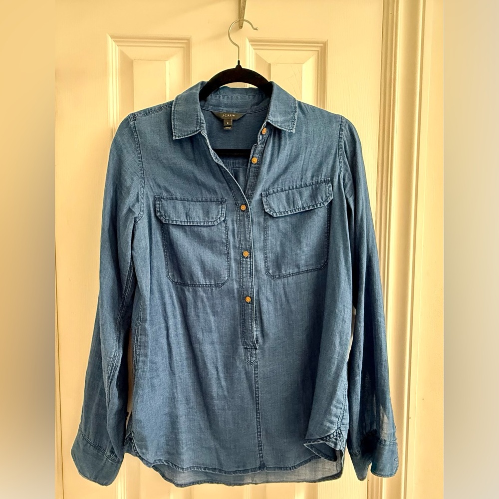 Vintage J.Crew 100% Cotton Chambray Shirt